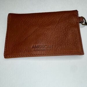 American Leather Co Brown Coin Purse, Wallet, Business Card Holder